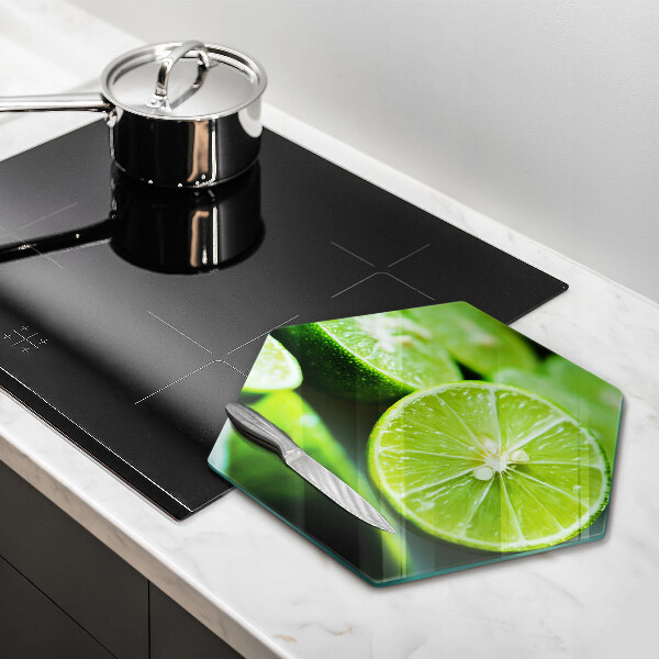 Glass kitchen board Lime citruses