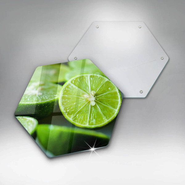 Glass kitchen board Lime citruses