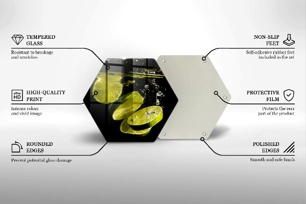 Glass kitchen board Lime in water