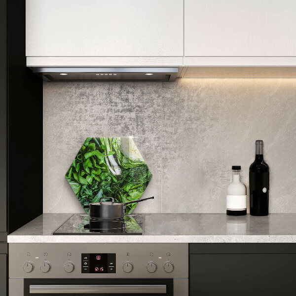 Glass kitchen board Green vegetables
