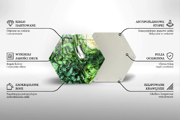 Glass kitchen board Green vegetables