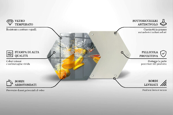 Chopping board Lemons in water
