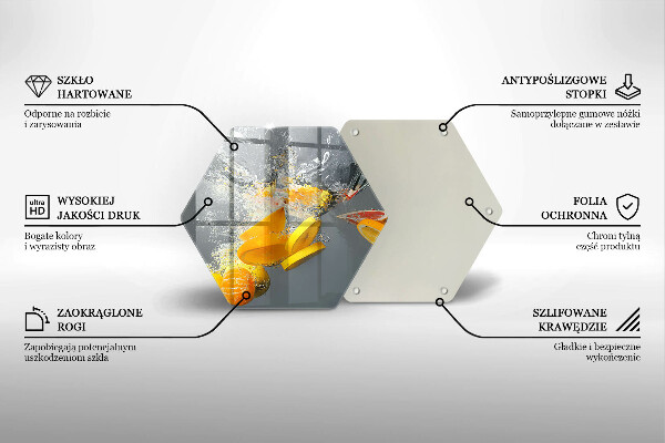 Chopping board Lemons in water