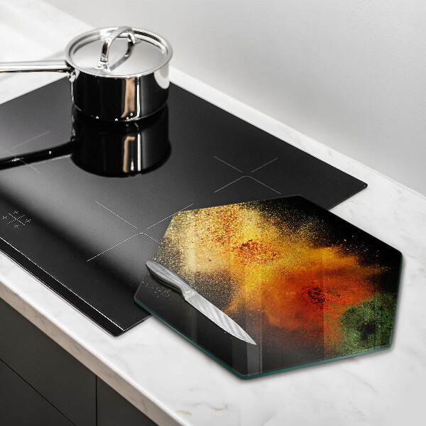 Chopping board Colorful spices