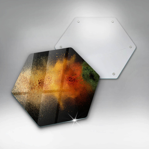 Chopping board Colorful spices