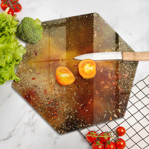 Chopping board Colorful spices