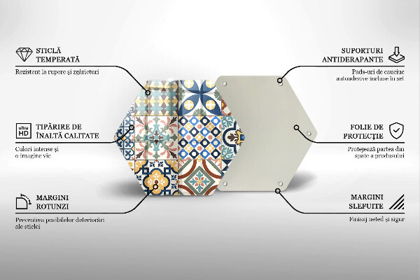 Chopping board glass Decorative tiles