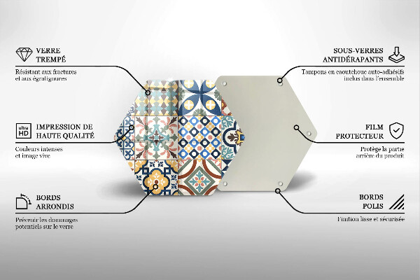 Chopping board glass Decorative tiles