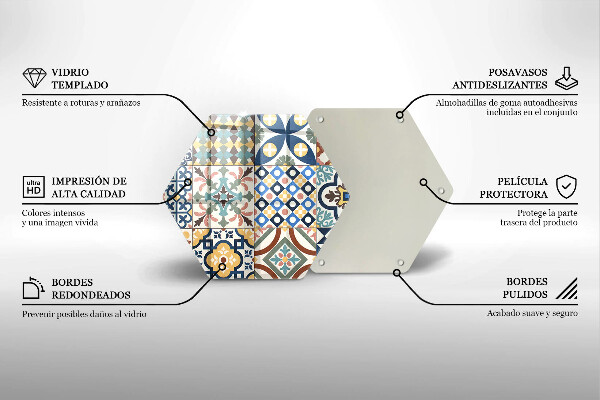 Chopping board glass Decorative tiles