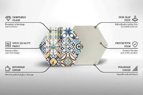 Chopping board glass Decorative tiles