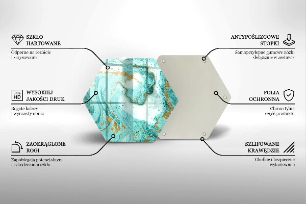 Glass worktop saver Blue abstraction