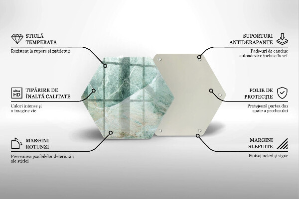 Chopping board glass Stone structure