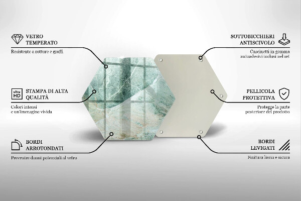 Chopping board glass Stone structure