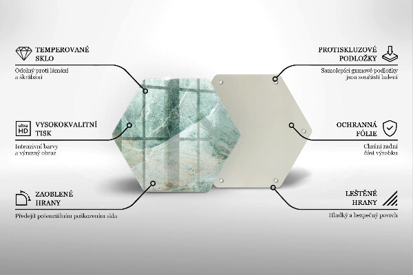 Chopping board glass Stone structure