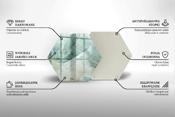 Chopping board glass Stone structure