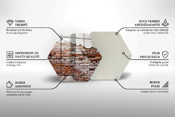 Chopping board Old wall of brick and concrete