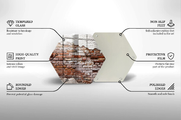 Chopping board Old wall of brick and concrete