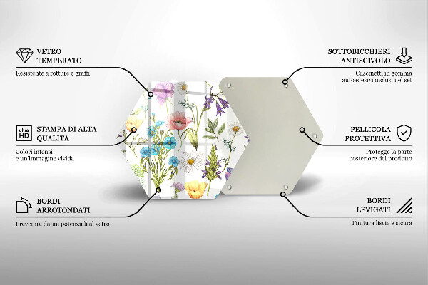 Chopping board Flowers illustration