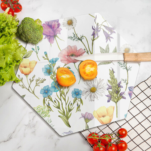 Chopping board Flowers illustration