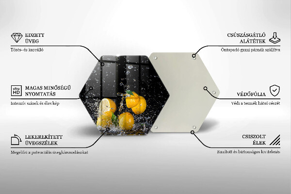 Chopping board Juicy lemon fruit