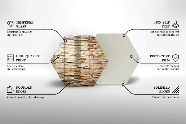 Chopping board Decorative texture stones