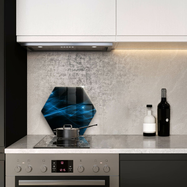 Chopping board glass Blue smoke abstraction