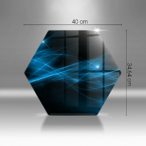 Chopping board glass Blue smoke abstraction