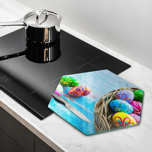 Glass worktop saver Easter eggs