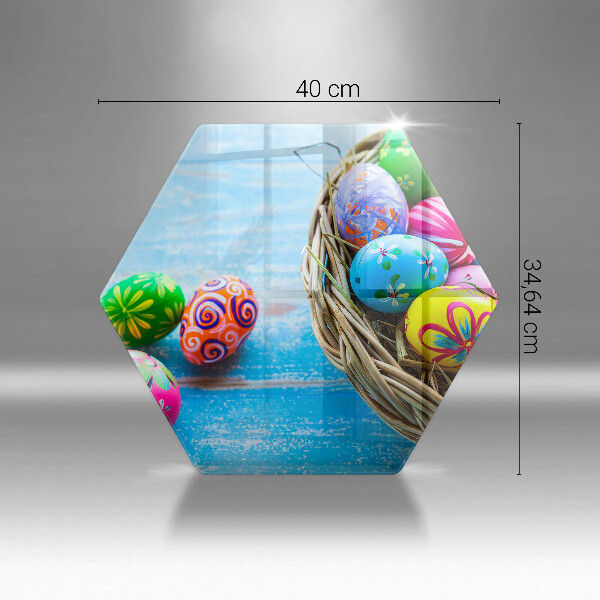 Glass worktop saver Easter eggs