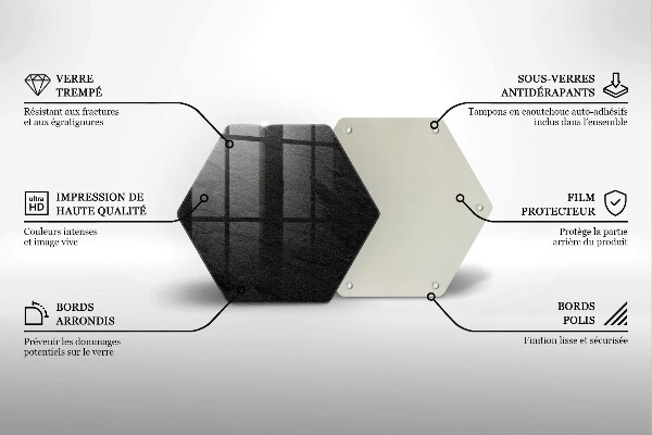 Glass worktop saver Texture stone