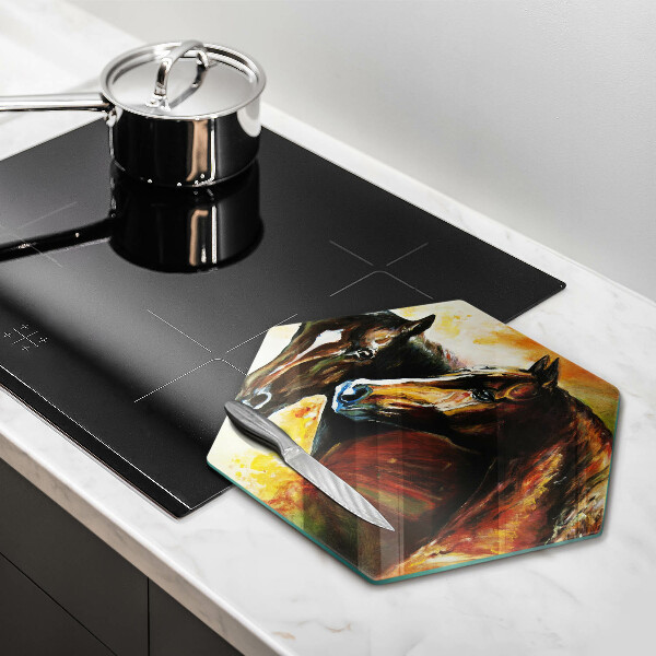 Chopping board Animals horses