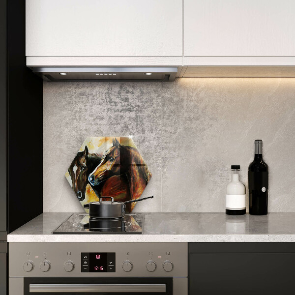 Chopping board Animals horses