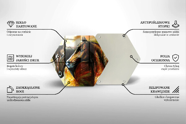 Chopping board Animals horses