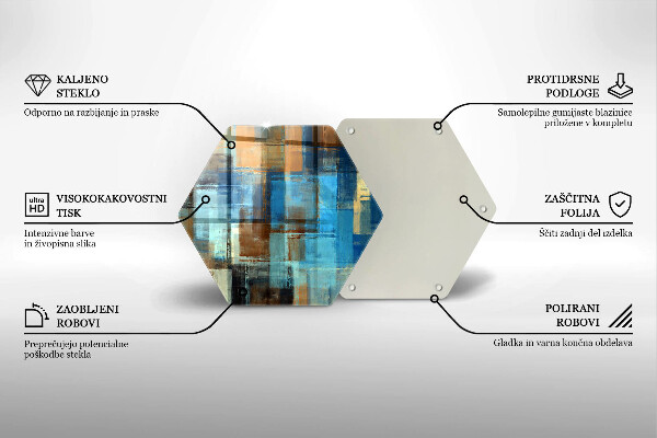 Glass chopping board Painted background