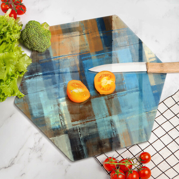 Glass chopping board Painted background