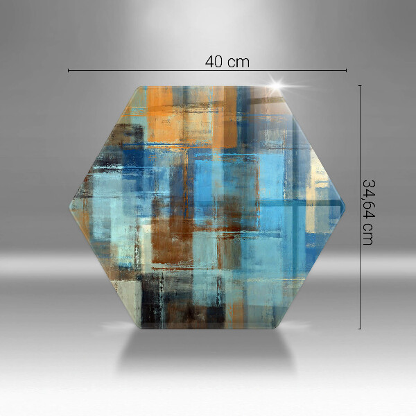 Glass chopping board Painted background