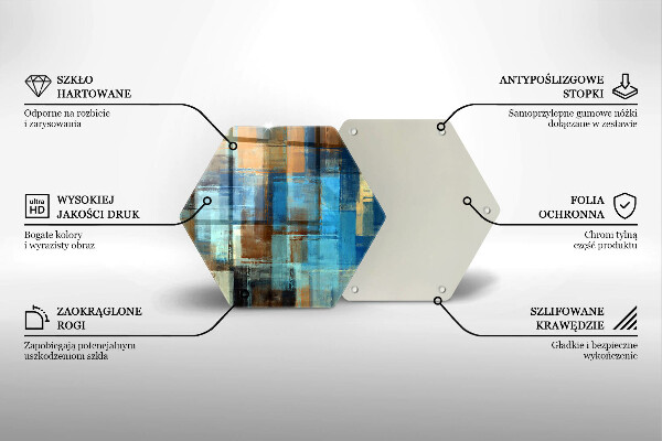 Glass chopping board Painted background