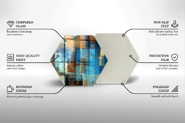 Glass chopping board Painted background