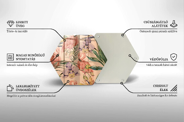 Glass worktop saver Flaminga illustration