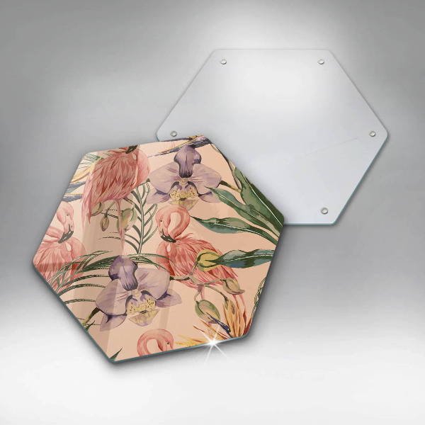 Glass worktop saver Flaminga illustration