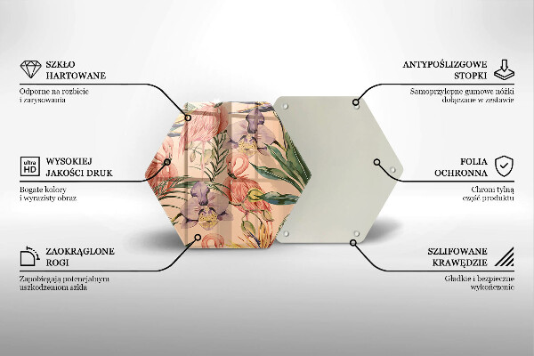 Glass worktop saver Flaminga illustration