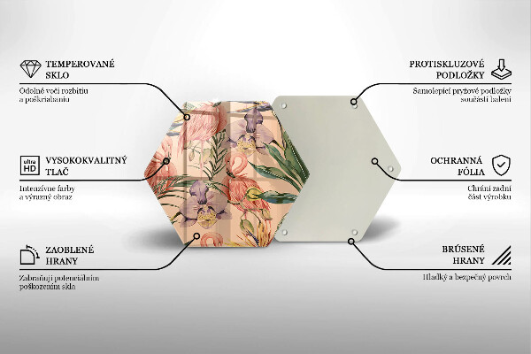 Glass worktop saver Flaminga illustration
