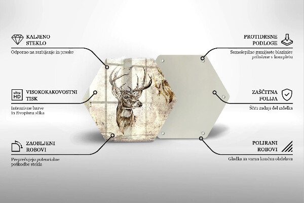 Chopping board Illustration deer animal