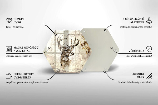 Chopping board Illustration deer animal