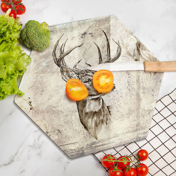Chopping board Illustration deer animal