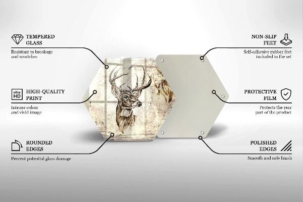 Chopping board Illustration deer animal
