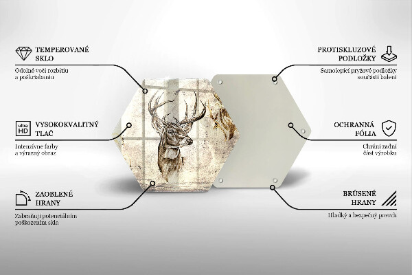 Chopping board Illustration deer animal