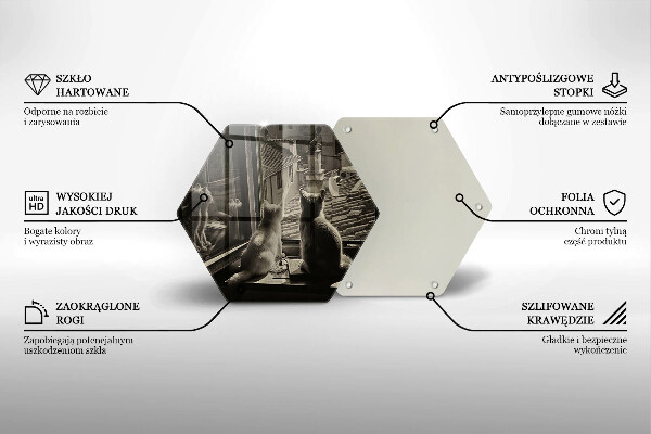 Chopping board Cats city and window