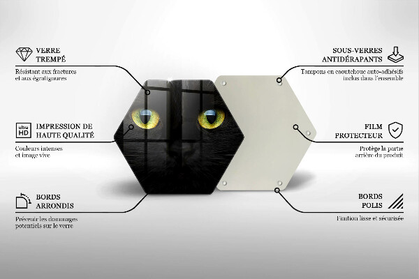 Chopping board glass Animal cat eyes