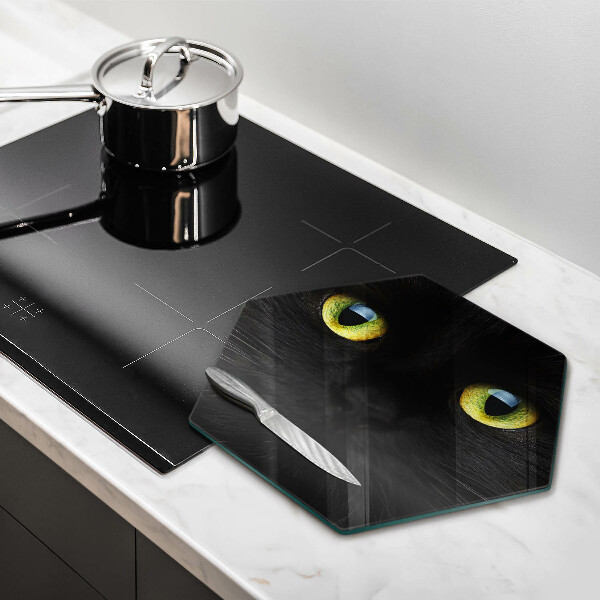 Chopping board glass Animal cat eyes